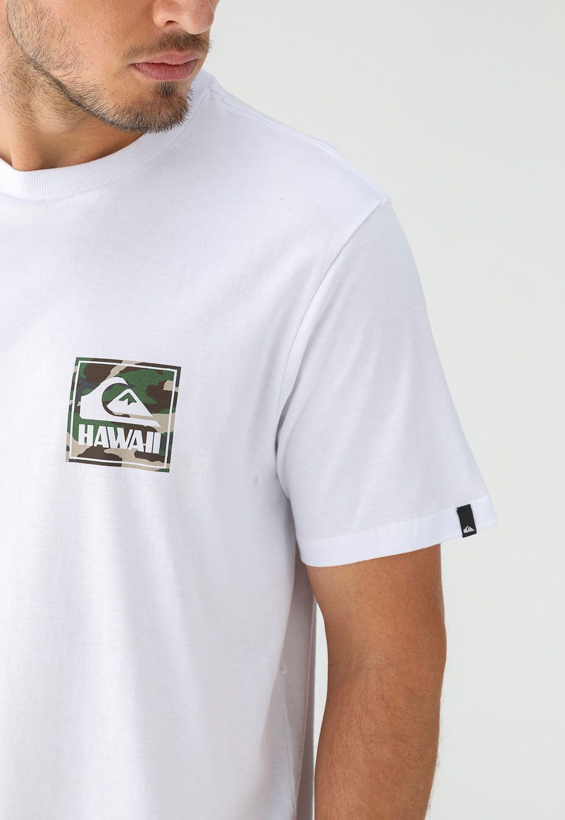 Camiseta Quiksilver Reta Logo Branca